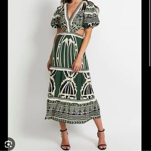 Patbo Emerald Green Cut Out Dress